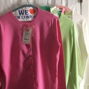 Lilly Pulitzer Cardigan set. New with tags. Size M